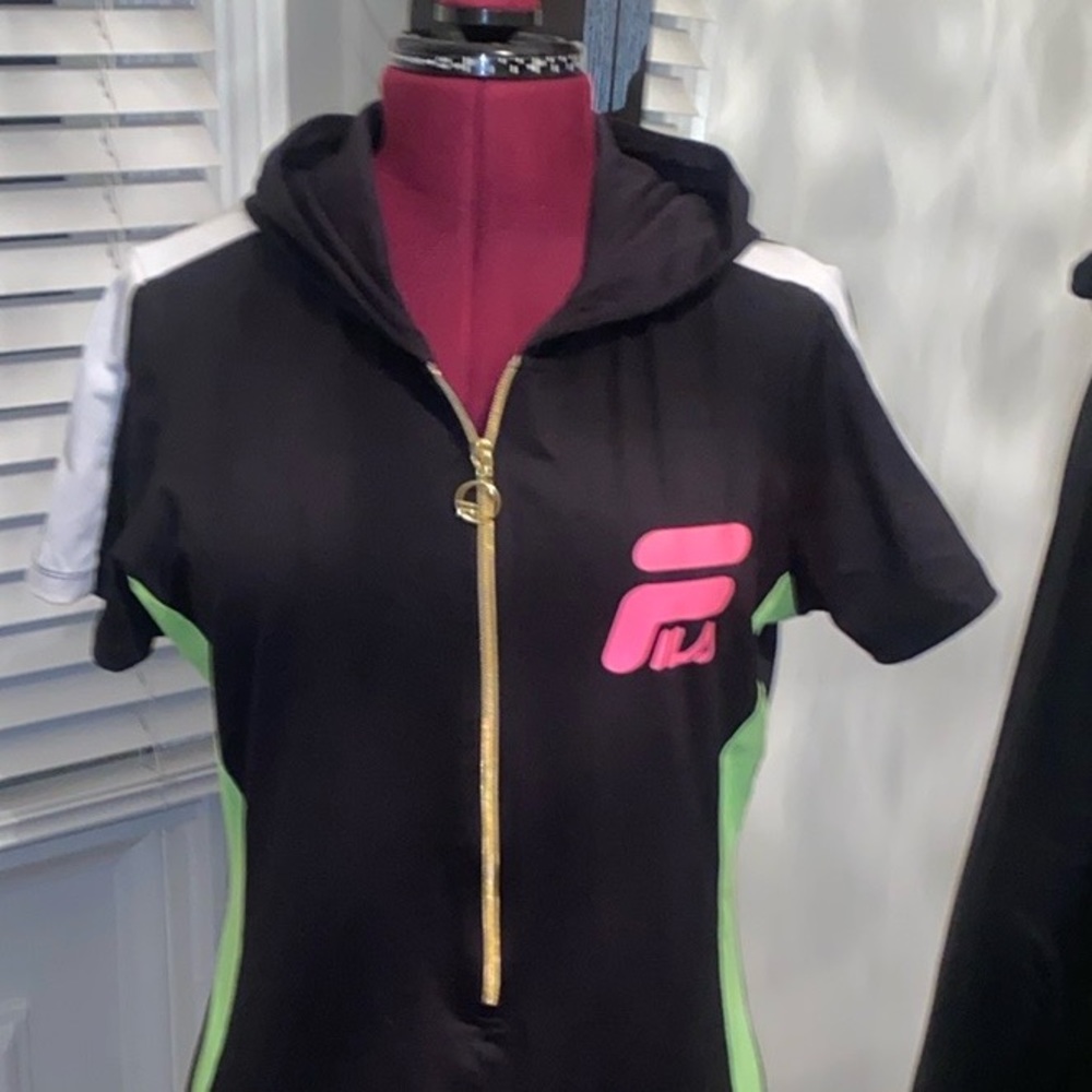 Fila Black and Green Mini Dress